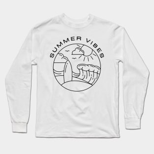 Summer Vibes. Fun Summer, Beach, Sand, Surf Design. Long Sleeve T-Shirt